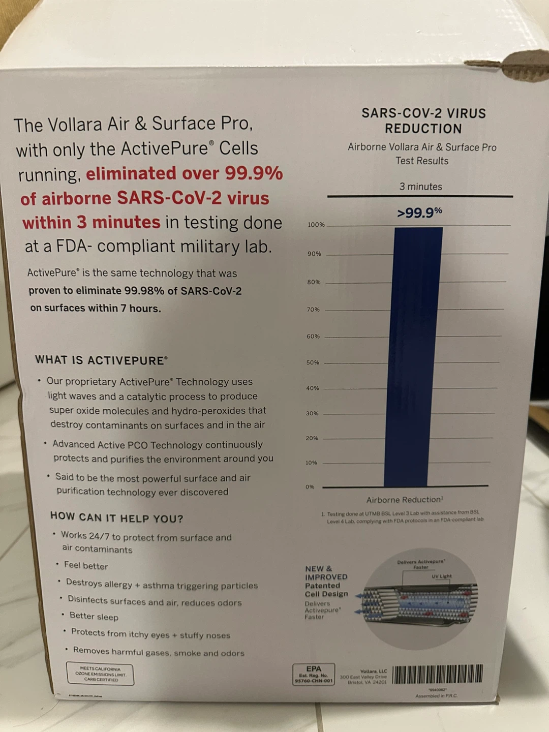 Vollara Air & Surface Pro Air Purifier - photo 5