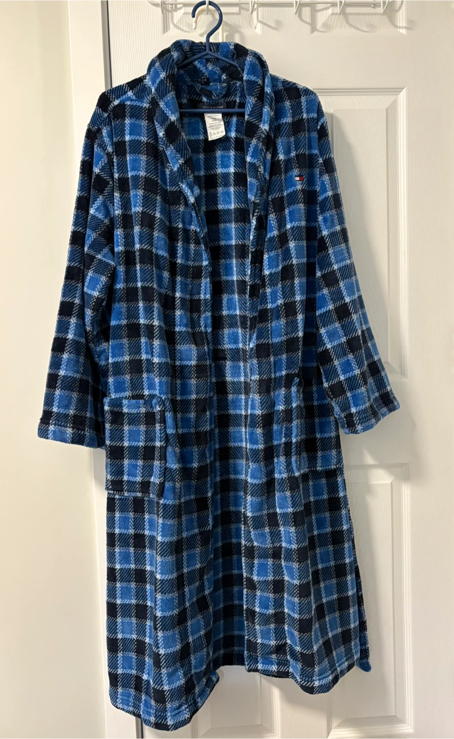 Tommy Hilfiger Blue Plaid Robe - Size S/M