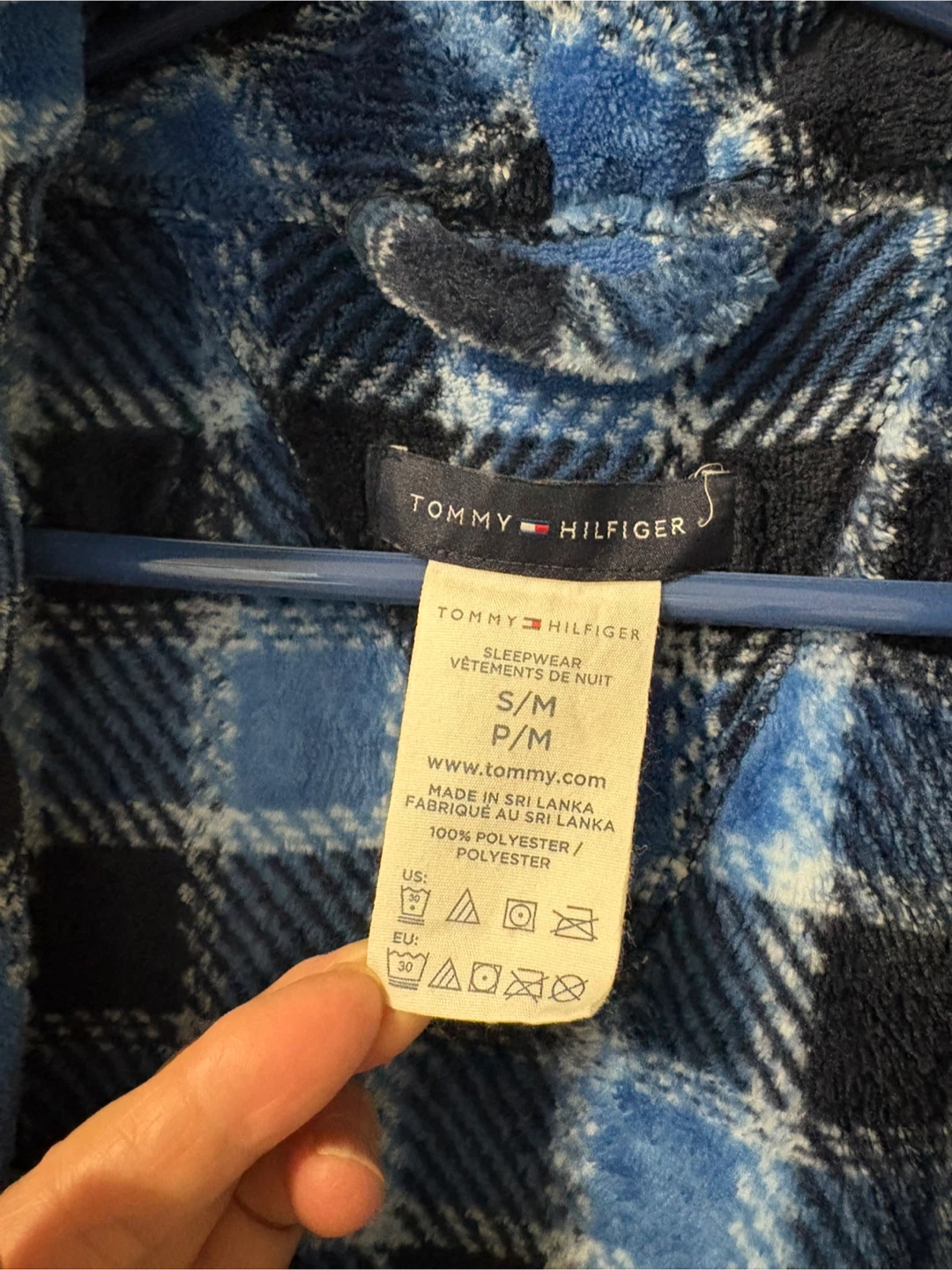 Tommy Hilfiger Blue Plaid Robe - Size S/M - photo 2