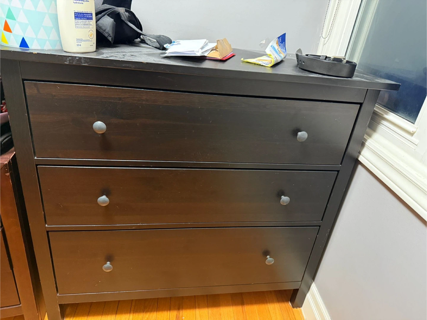 IKEA Hemnes 3-Drawer Chest - Black/Brown