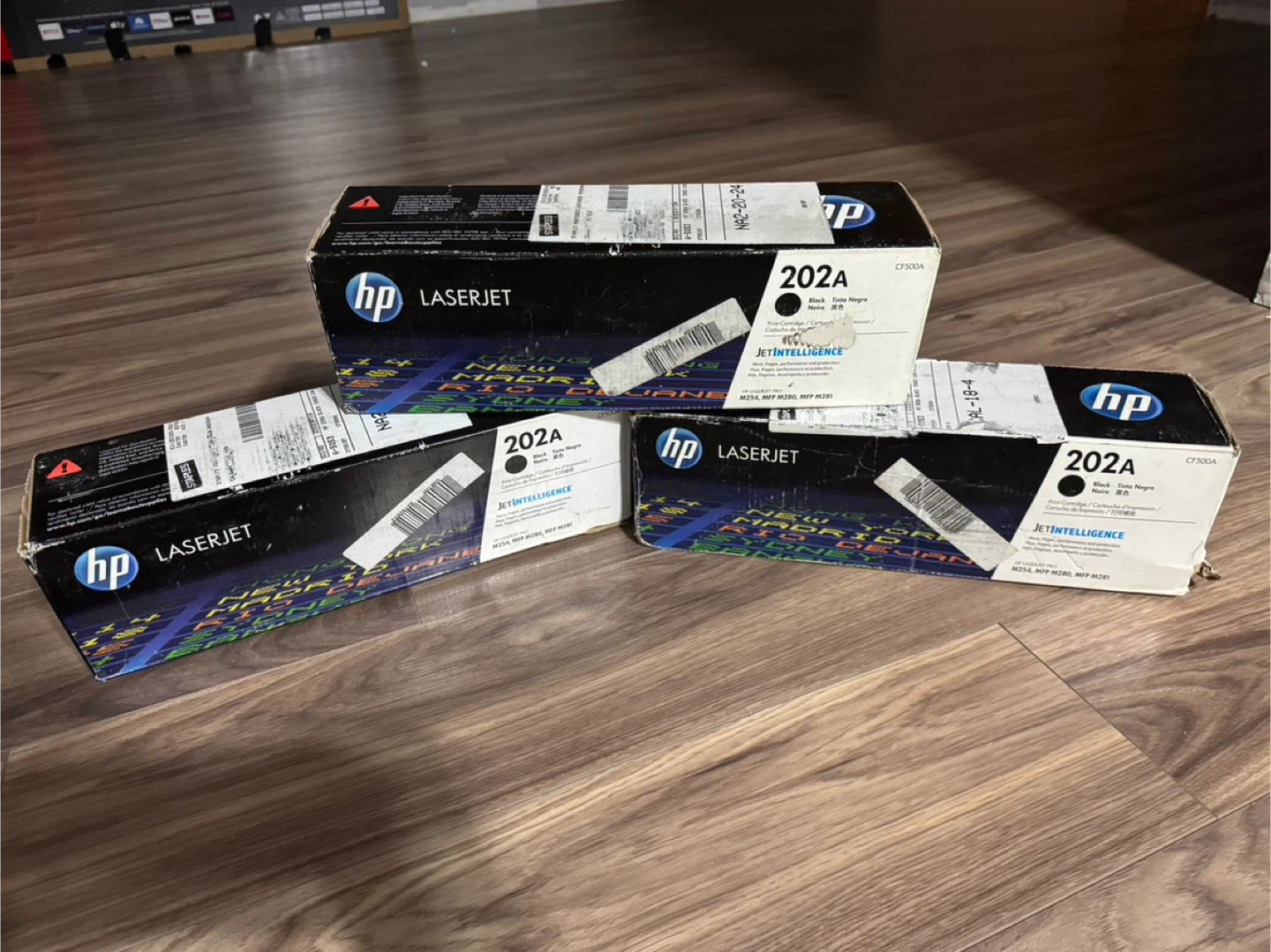 3 HP 202A LaserJet Toner Cartridge - Black