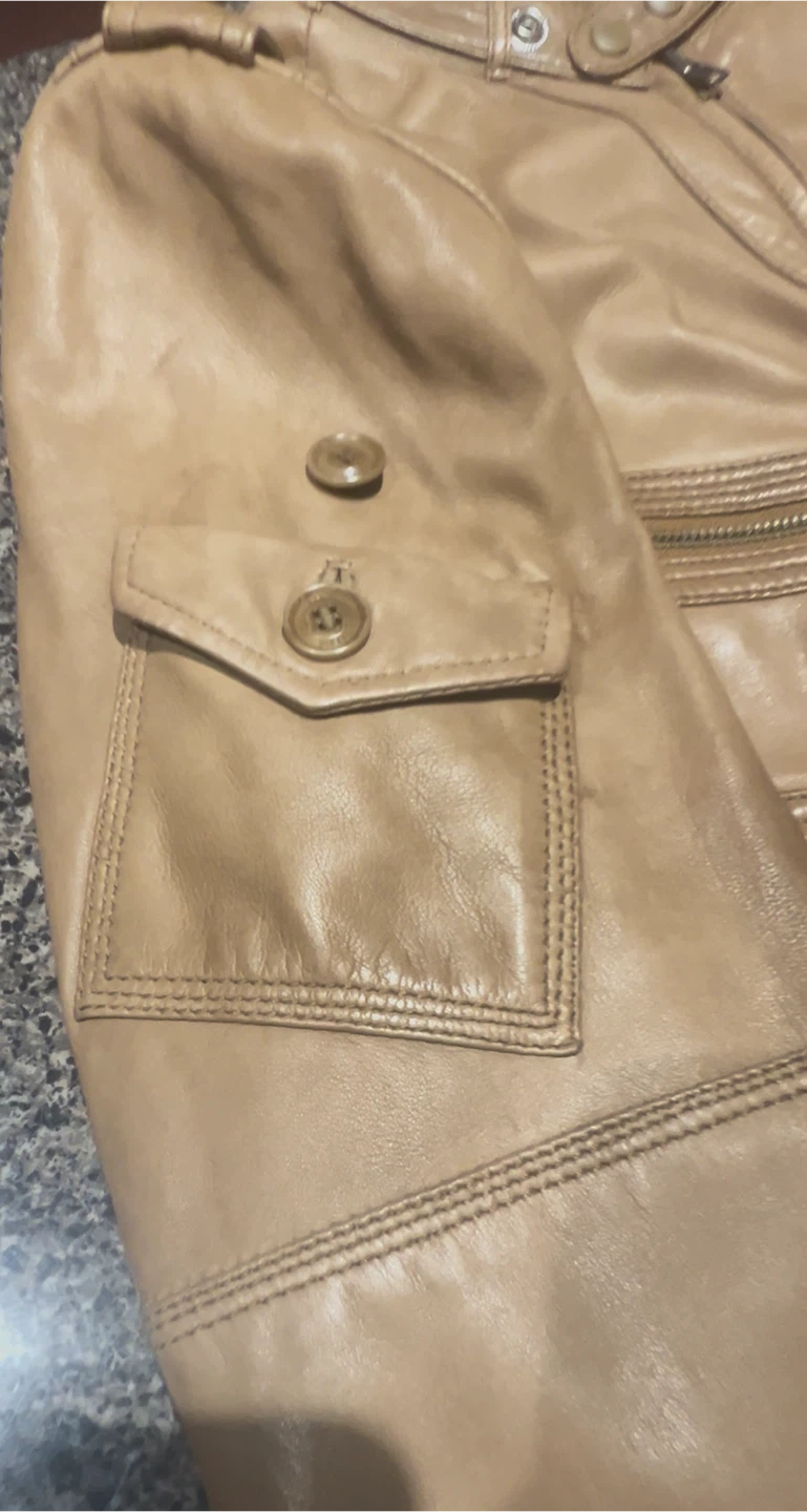 Diesel tan leather jacket - photo 5