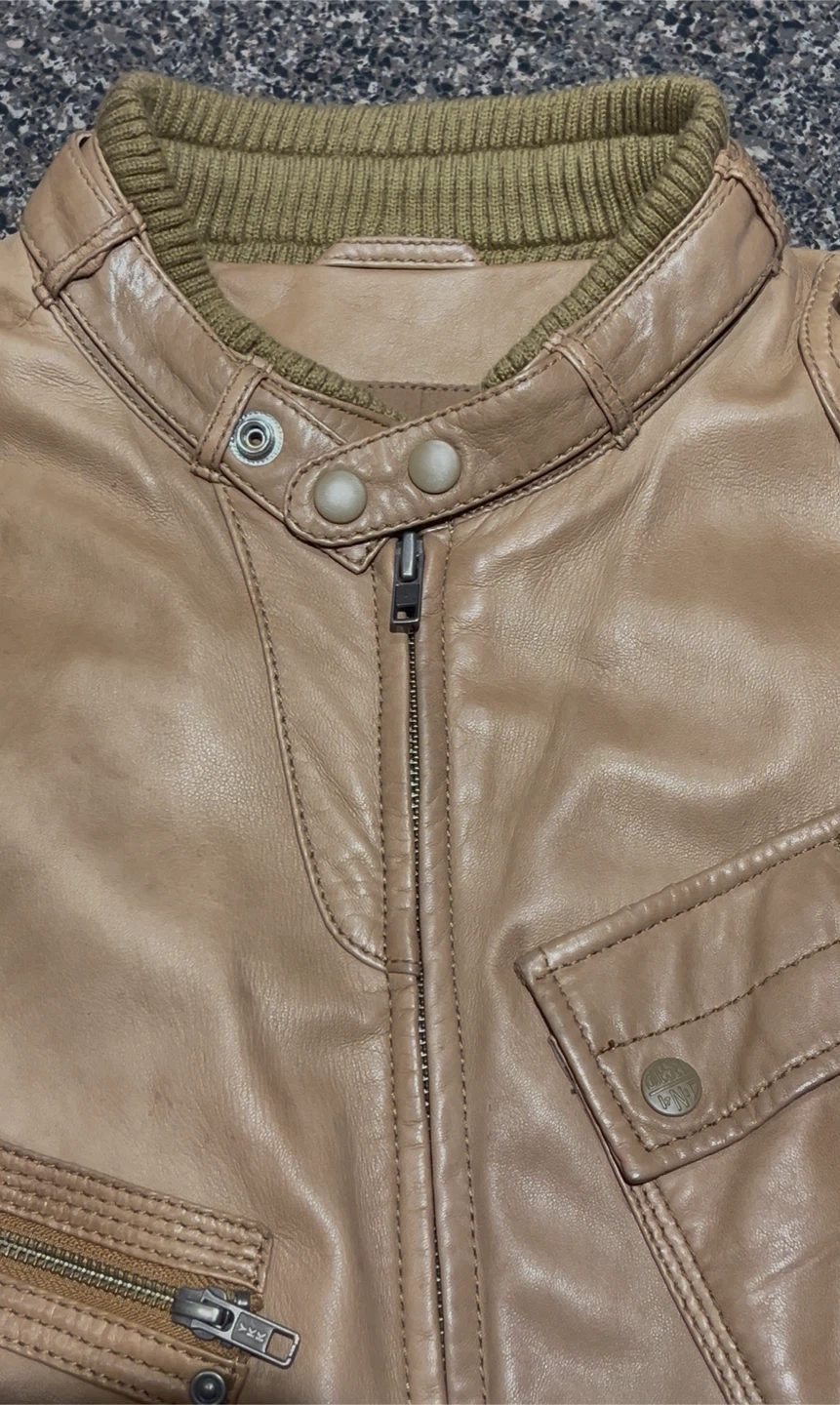 Diesel tan leather jacket - photo 3