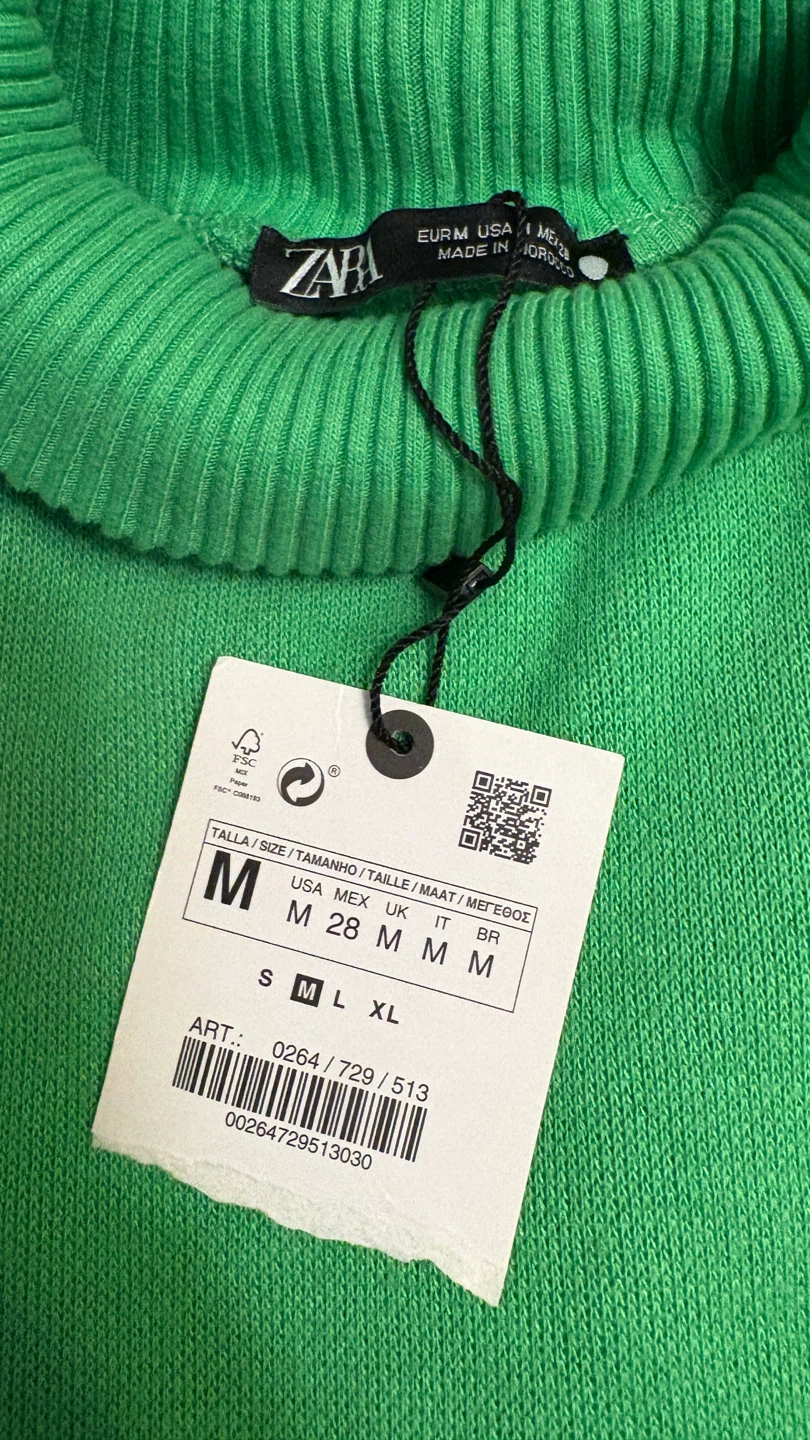 "🧡" Zara Green Turtleneck - Size M - photo 2