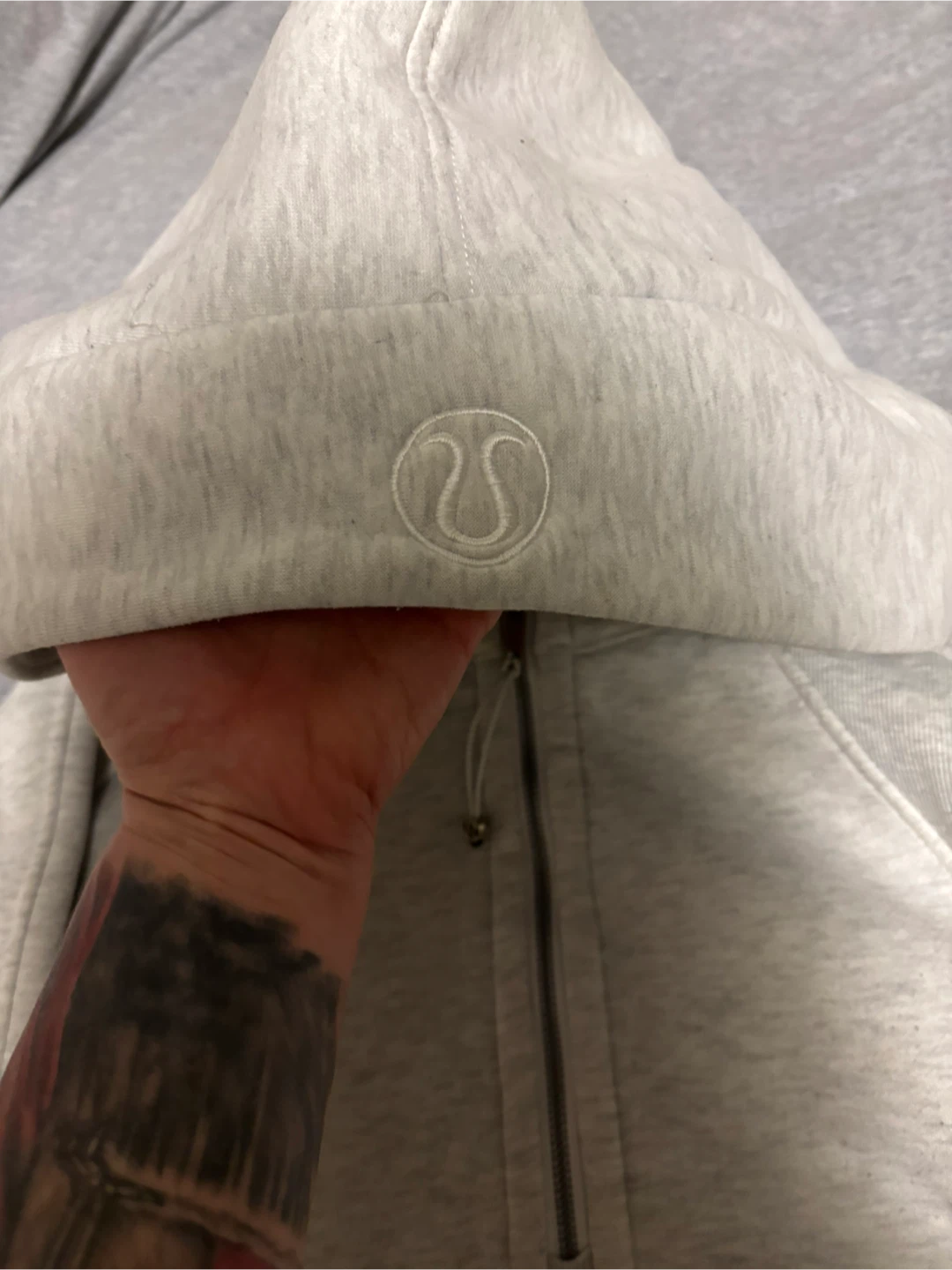 Lululemon Scuba Oversized 1/2 Zip Hoodie Light Grey