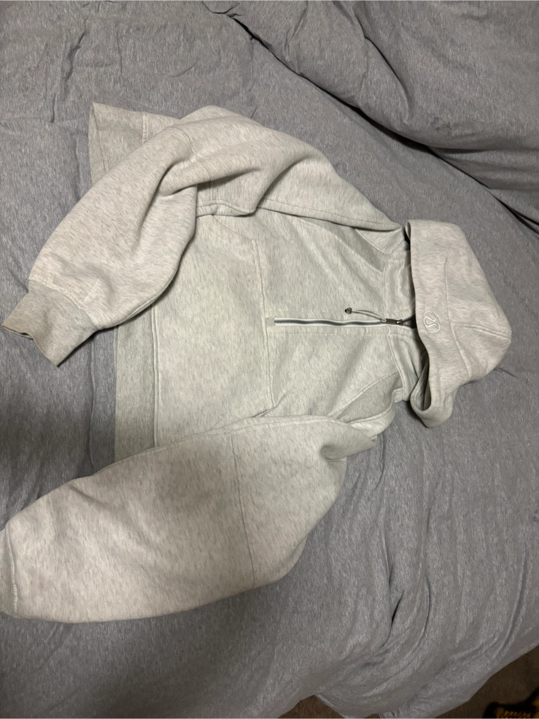 Lululemon Scuba Oversized 1/2 Zip Hoodie Light Grey - photo 2