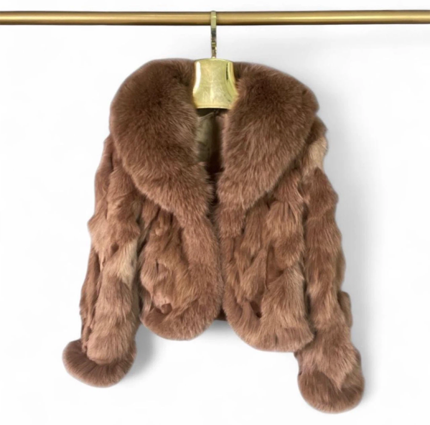 Vintage Brown fox Fur Jacket