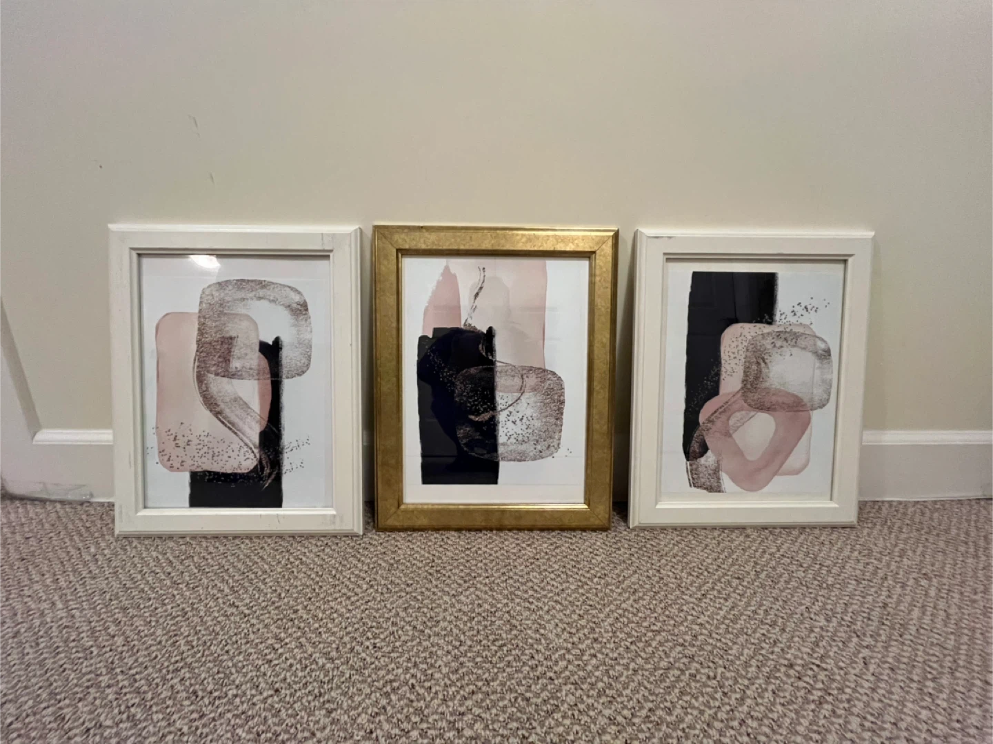 Set of 3 Abstract Framed Art Prints