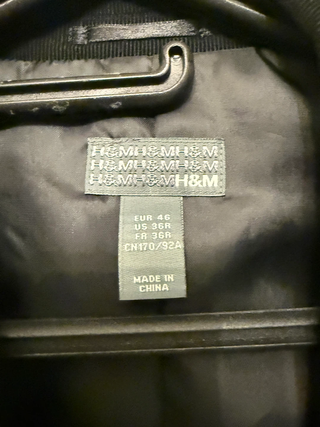 H&M Corduroy Blazer - Black, Size US 36R - photo 3