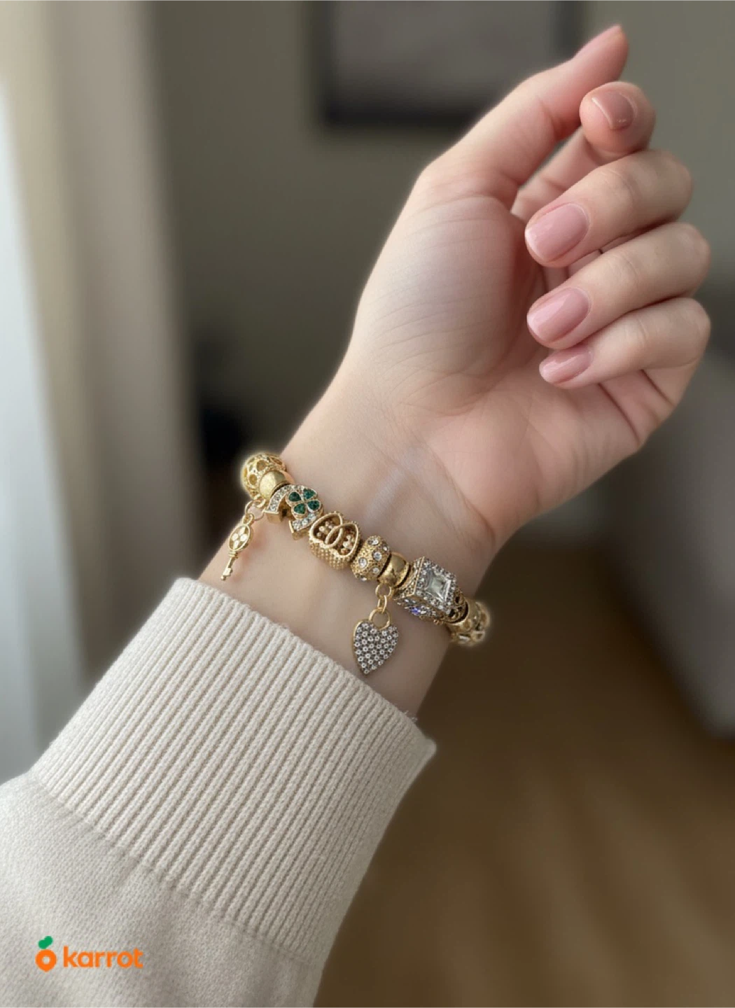 Gold tone  Charm Bracelet