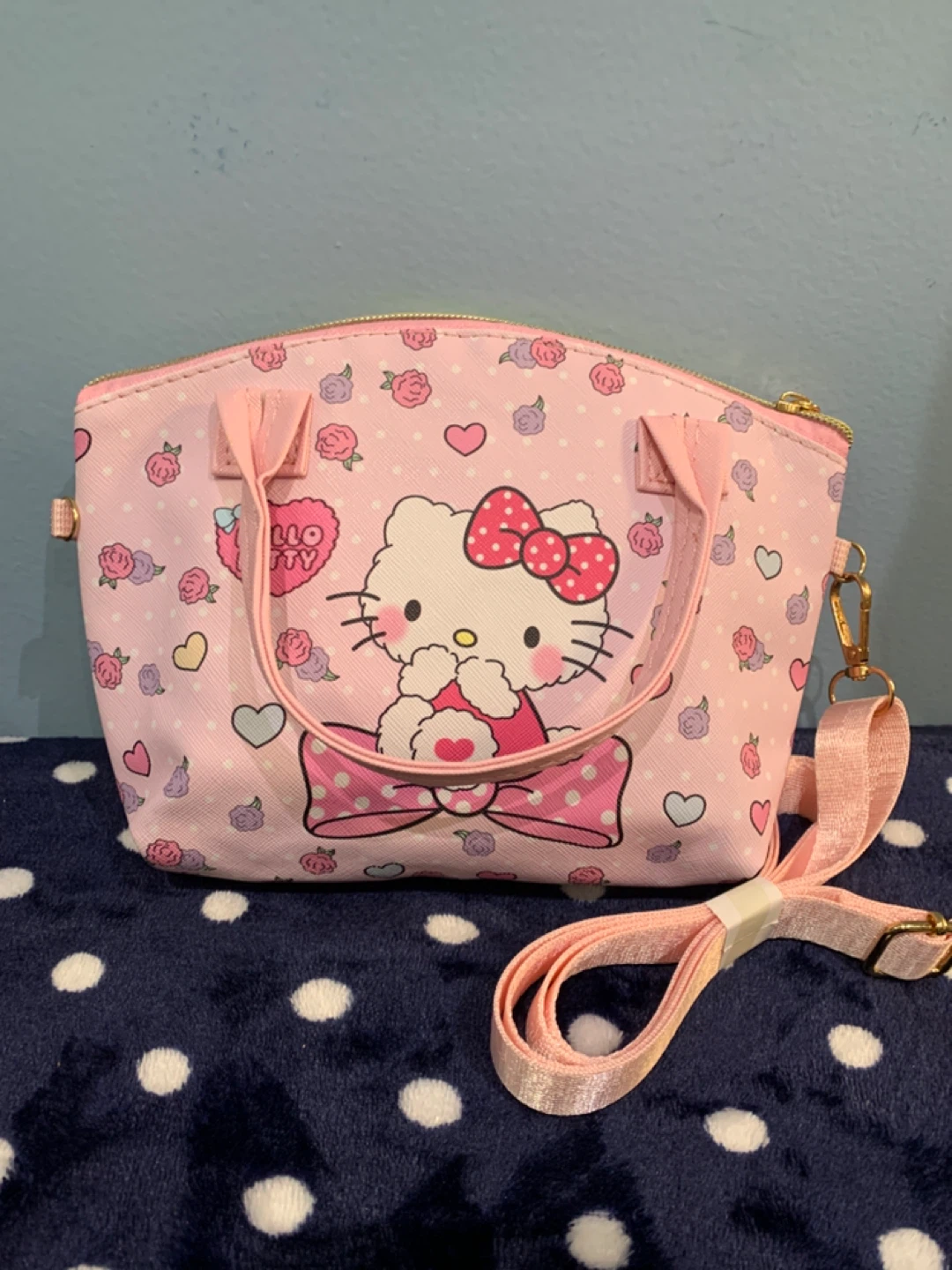 Hello Kitty Pink Handbag with Strap Size 10 inches - photo 2