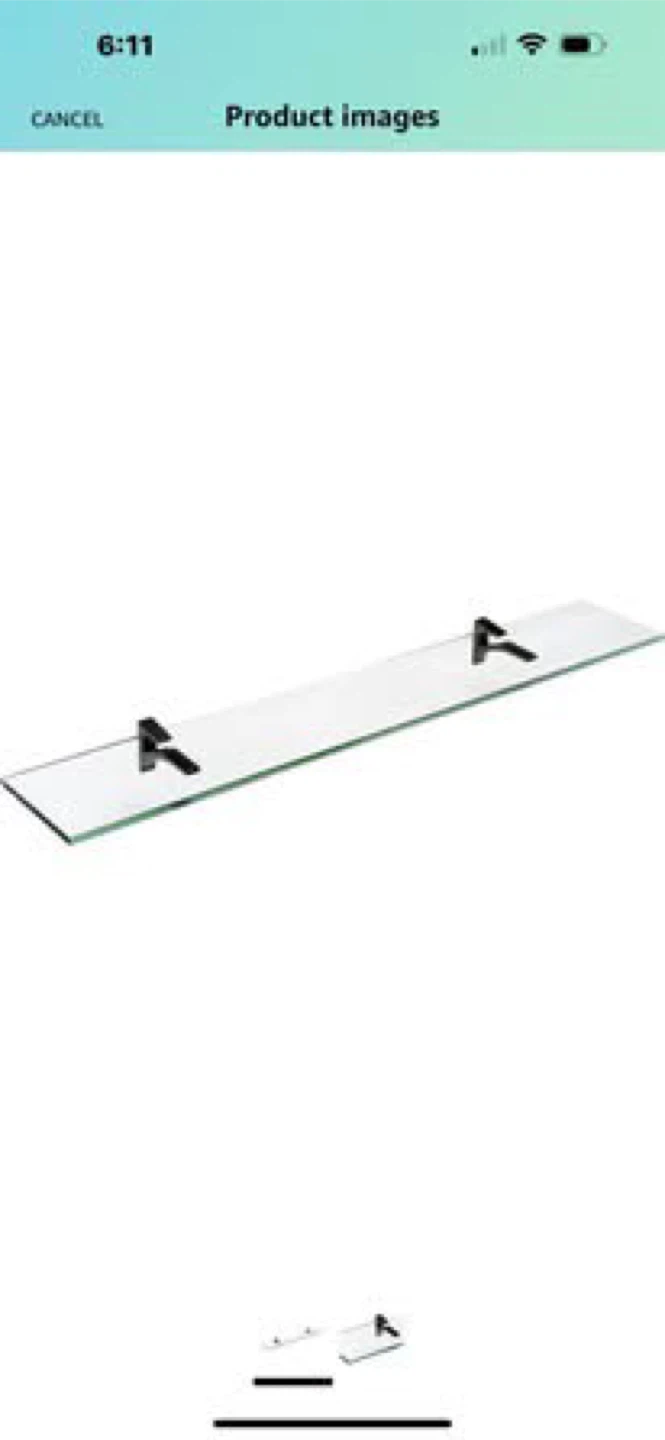 New Tempered Glass Shelf 12" x 30"