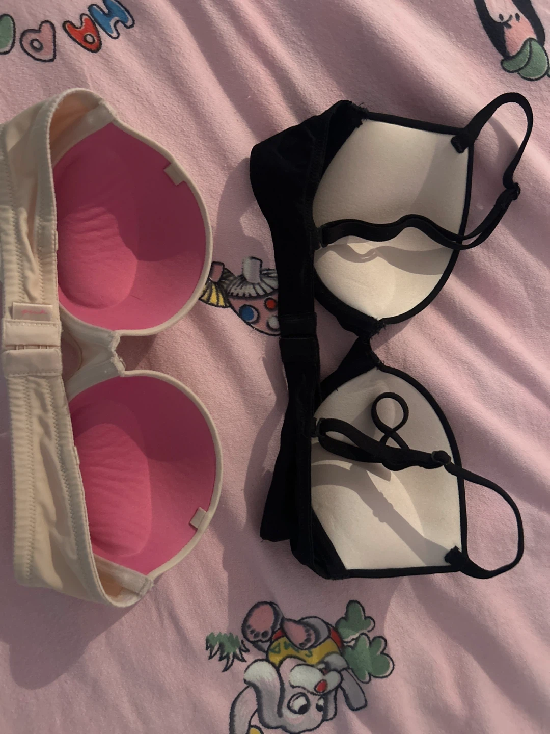 Two Victoria secret bras