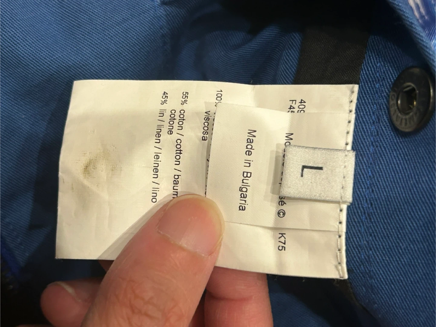 Kenzo Paris Blue Bomber Jacket - Size L - photo 4