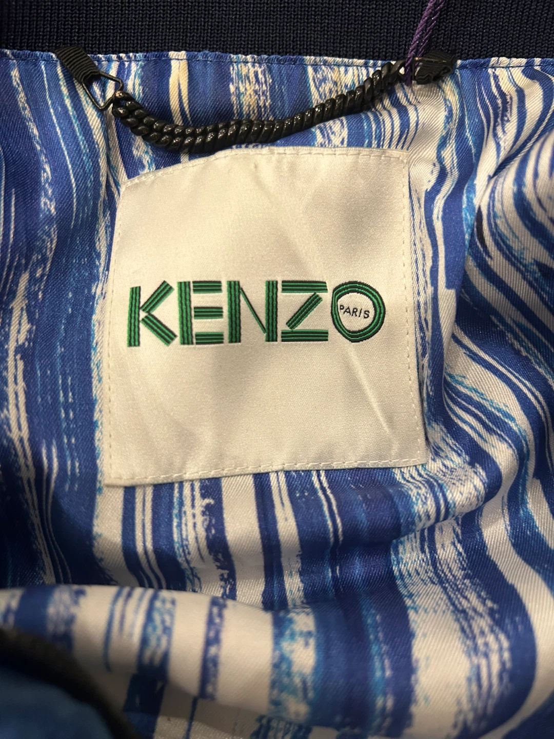 Kenzo Paris Blue Bomber Jacket - Size L - photo 3