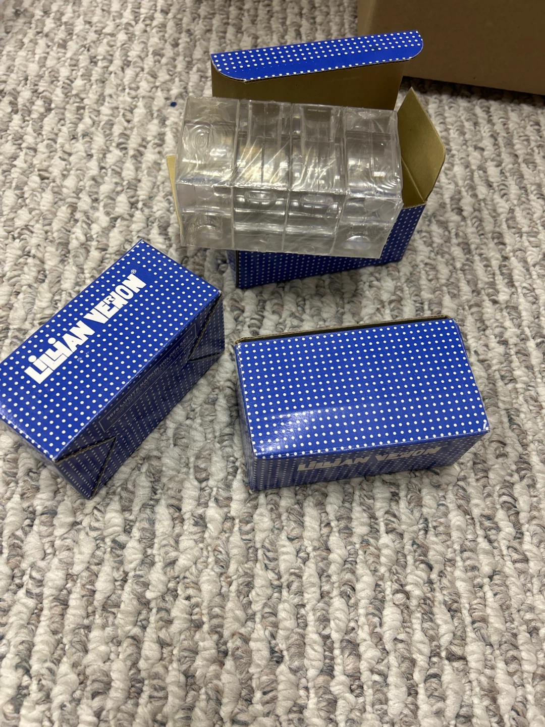 Lillian Vernon Lucite Napkin Holder Set/4 - New