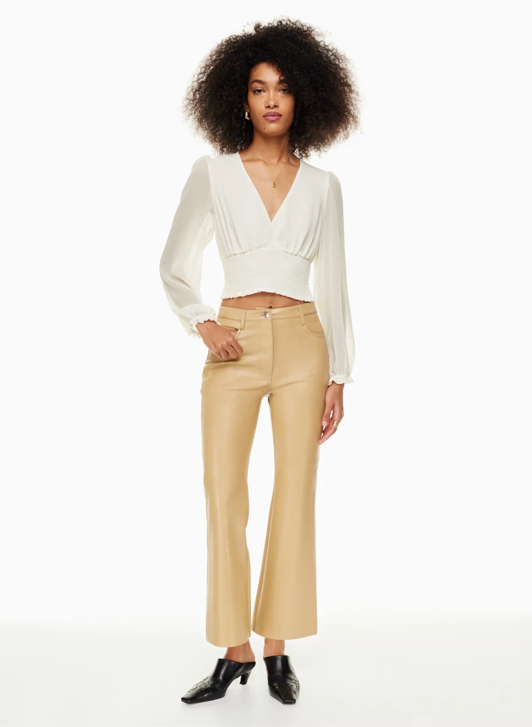 Aritzia Wilfred Longsleeve Cropped Blouse - Size XS - photo 4