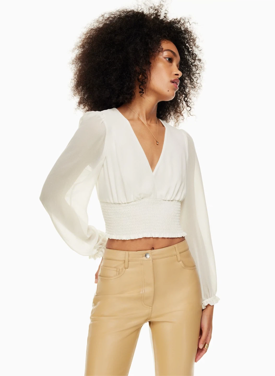 Aritzia Wilfred Longsleeve Cropped Blouse - Size XS - photo 5