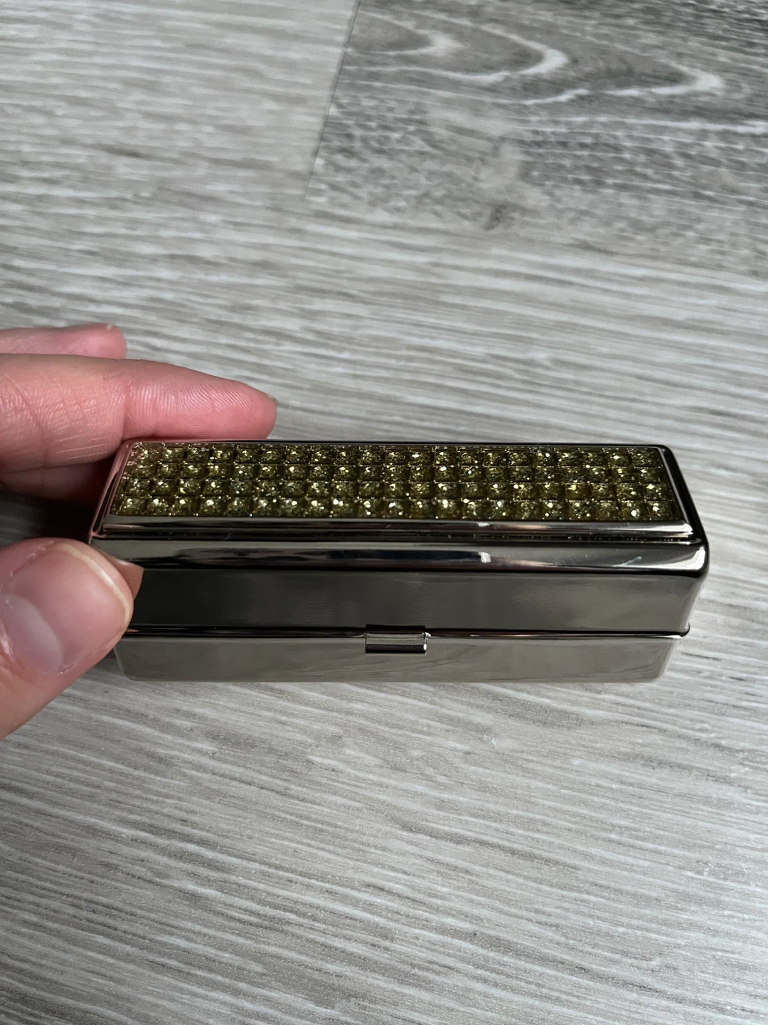 Holt Renfrew Rhinestone Compact Mirror and Lipstick Case - photo 4