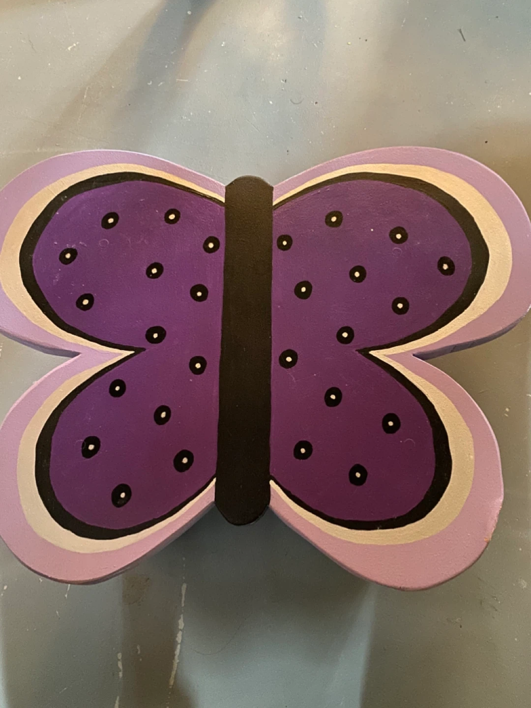 Wooden Butterfly Step Stool - Purple 🧡