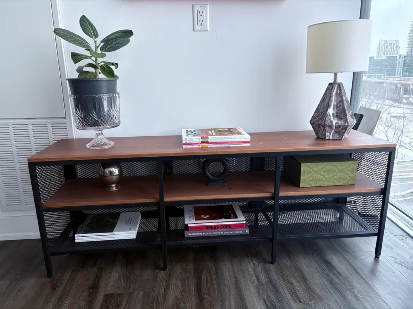 COMBO: Dual Face Credenza PLUS 3 Tier Shelving Unit