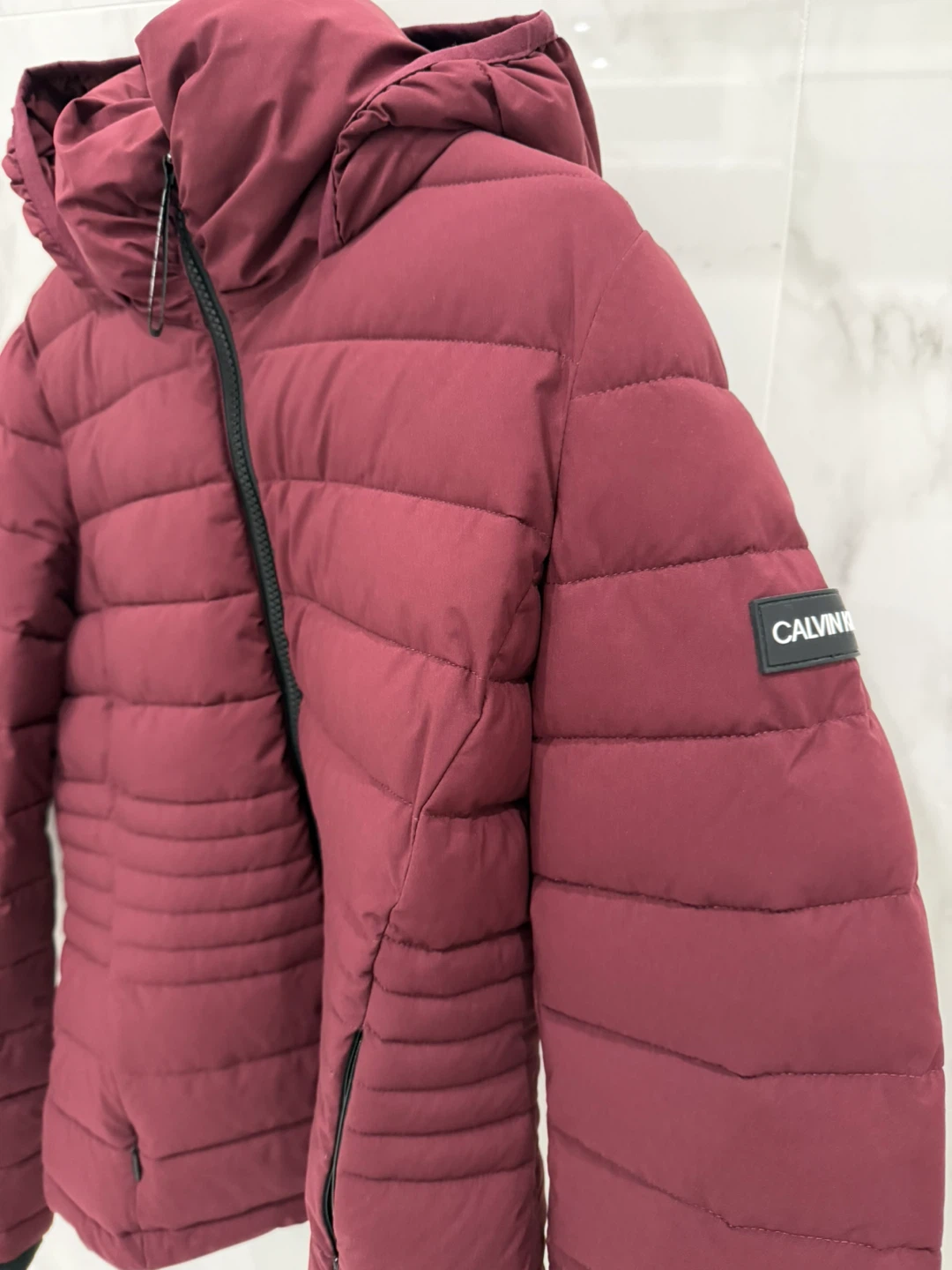 Calvin Klein Puffer Jacket - Burgundy