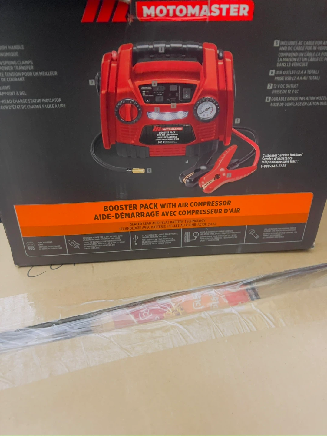 MotoMaster Booster Pack/Jump starter with Air Compressor