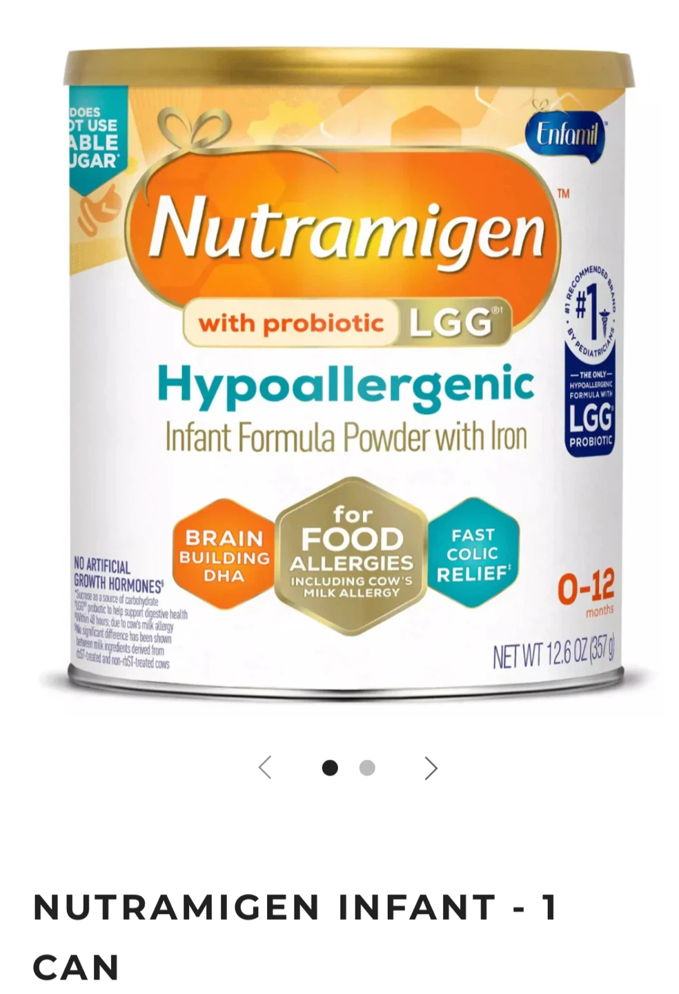 Enfamil Nutramigen Hypoallergenic Infant Formula 12.6oz