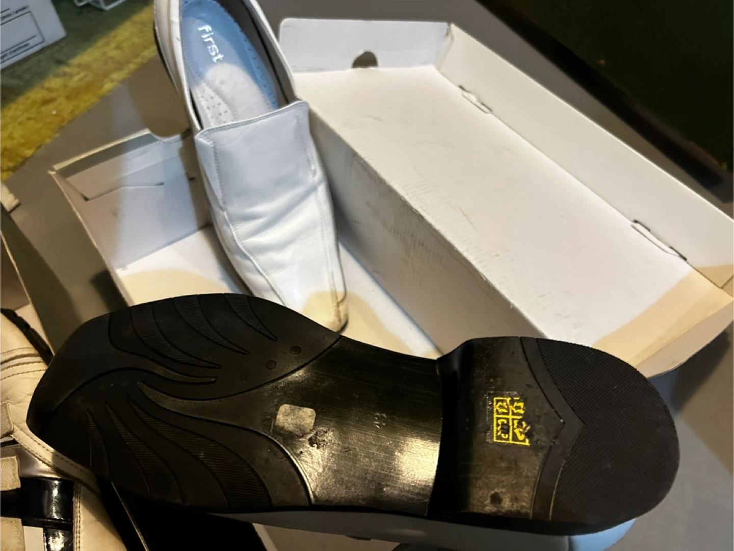 First White Leather Dress Shoes - photo 3