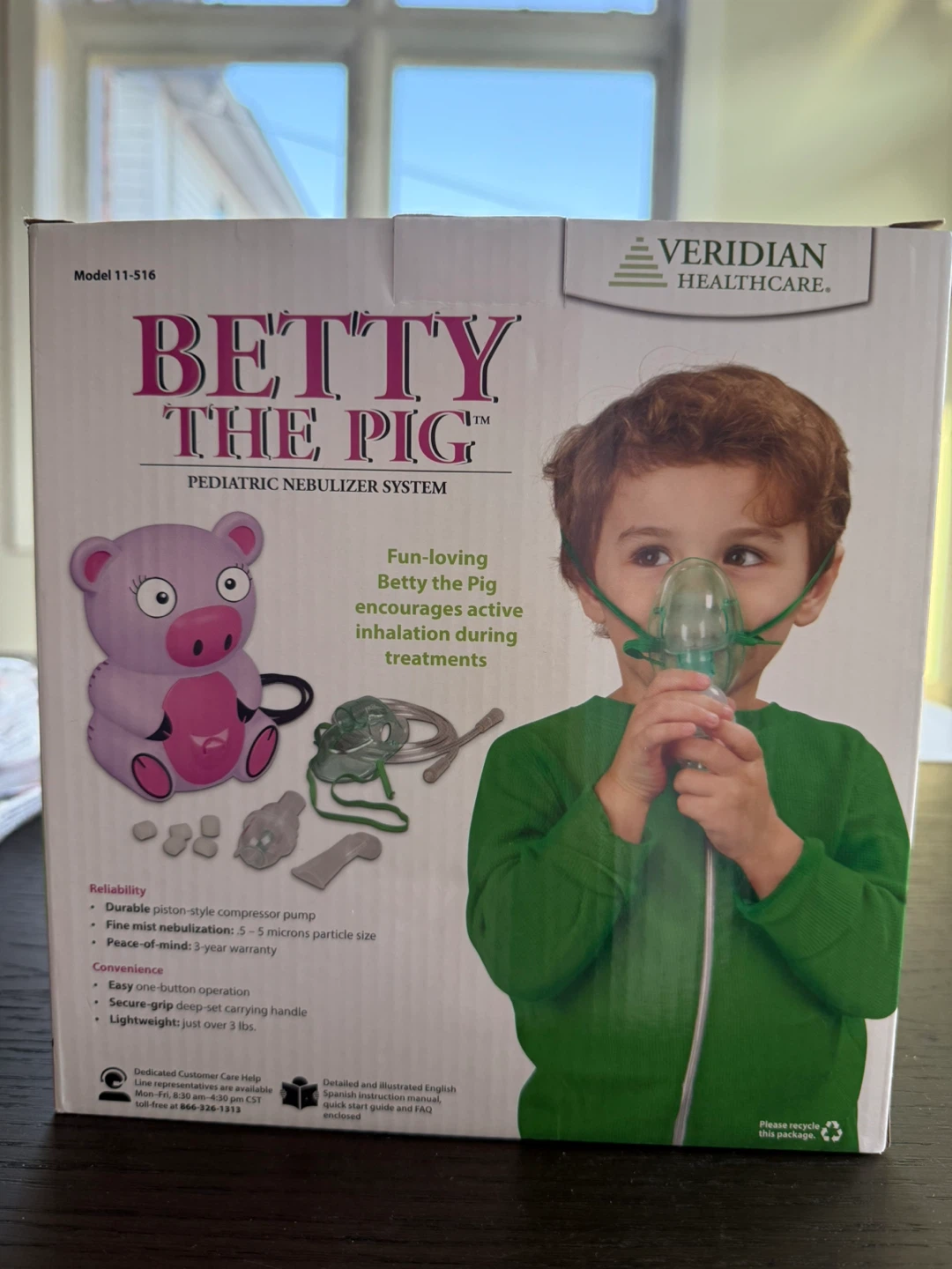Veridian Betty The Pig Pediatric Nebulizer System