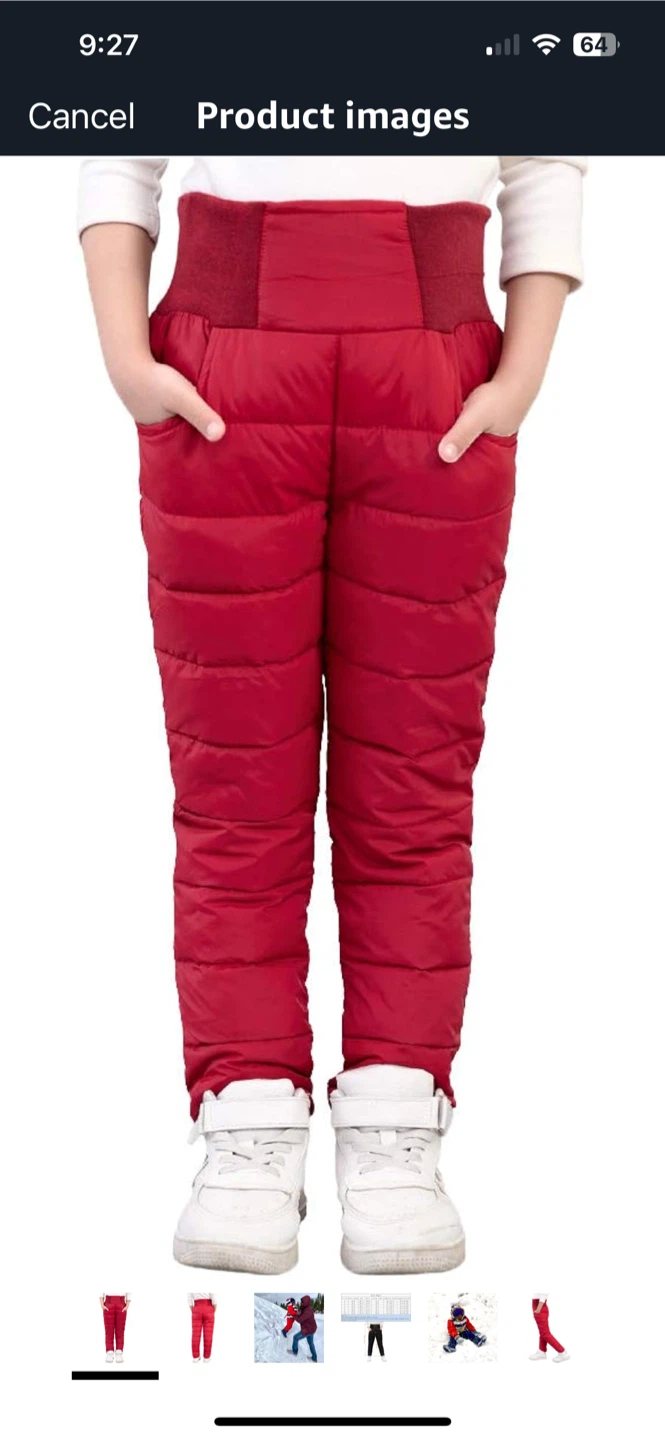 Red Padded Snow Pants - photo 2