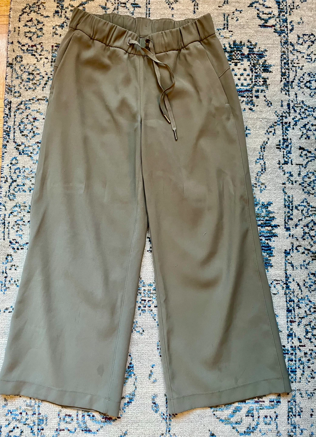 Lululemon Olive Green Wide Leg Petite Pants