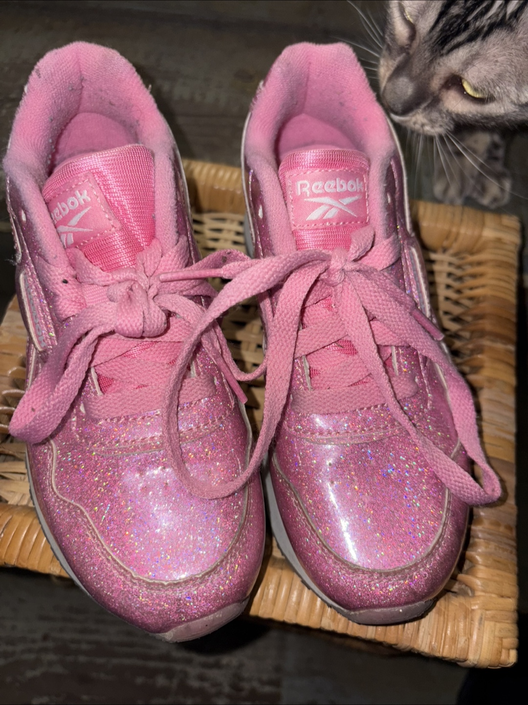 Pink Glitter Reebok Sneakers