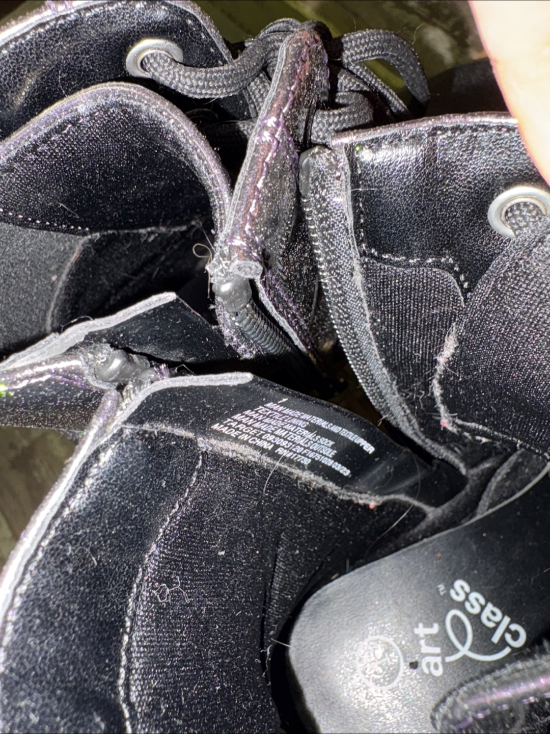 Cat & Jack Girls' Black Glitter Boots - photo 4