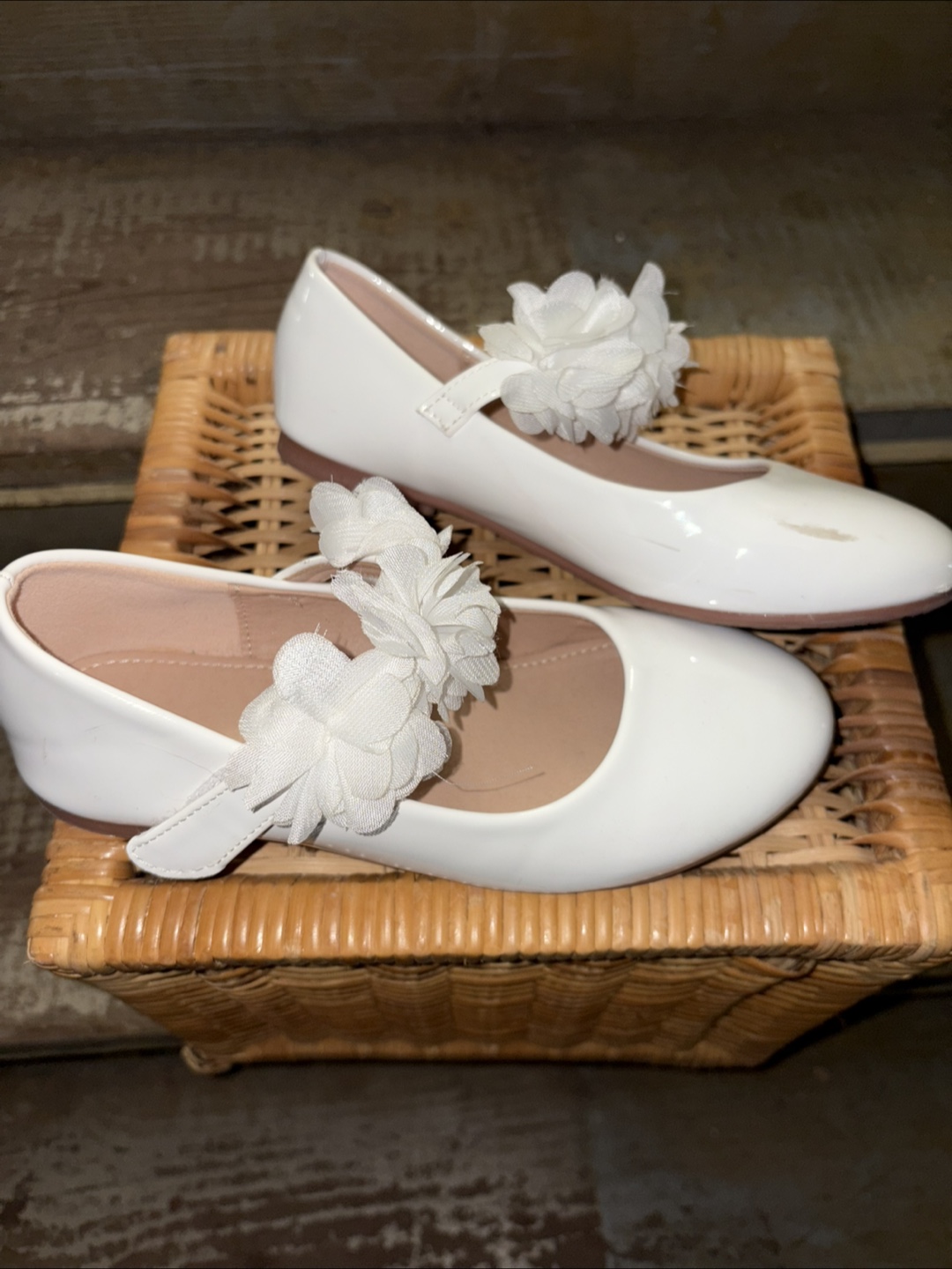 White Flower Girl Shoes -Size 1 - photo 2