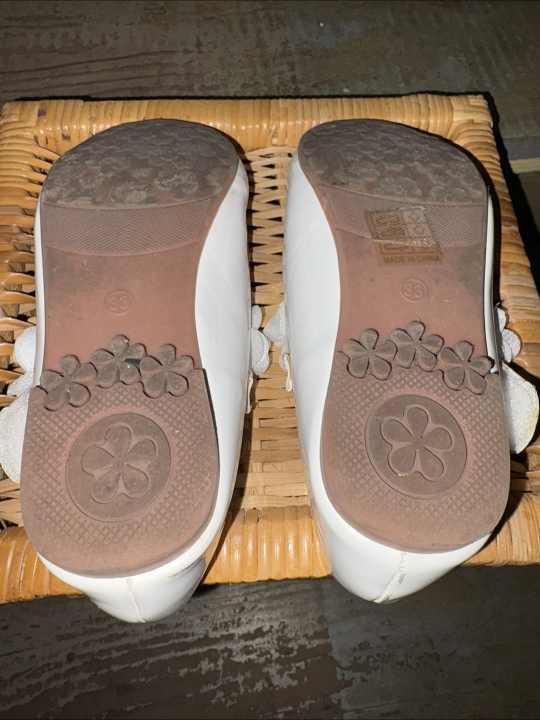 White Flower Girl Shoes -Size 1 - photo 3