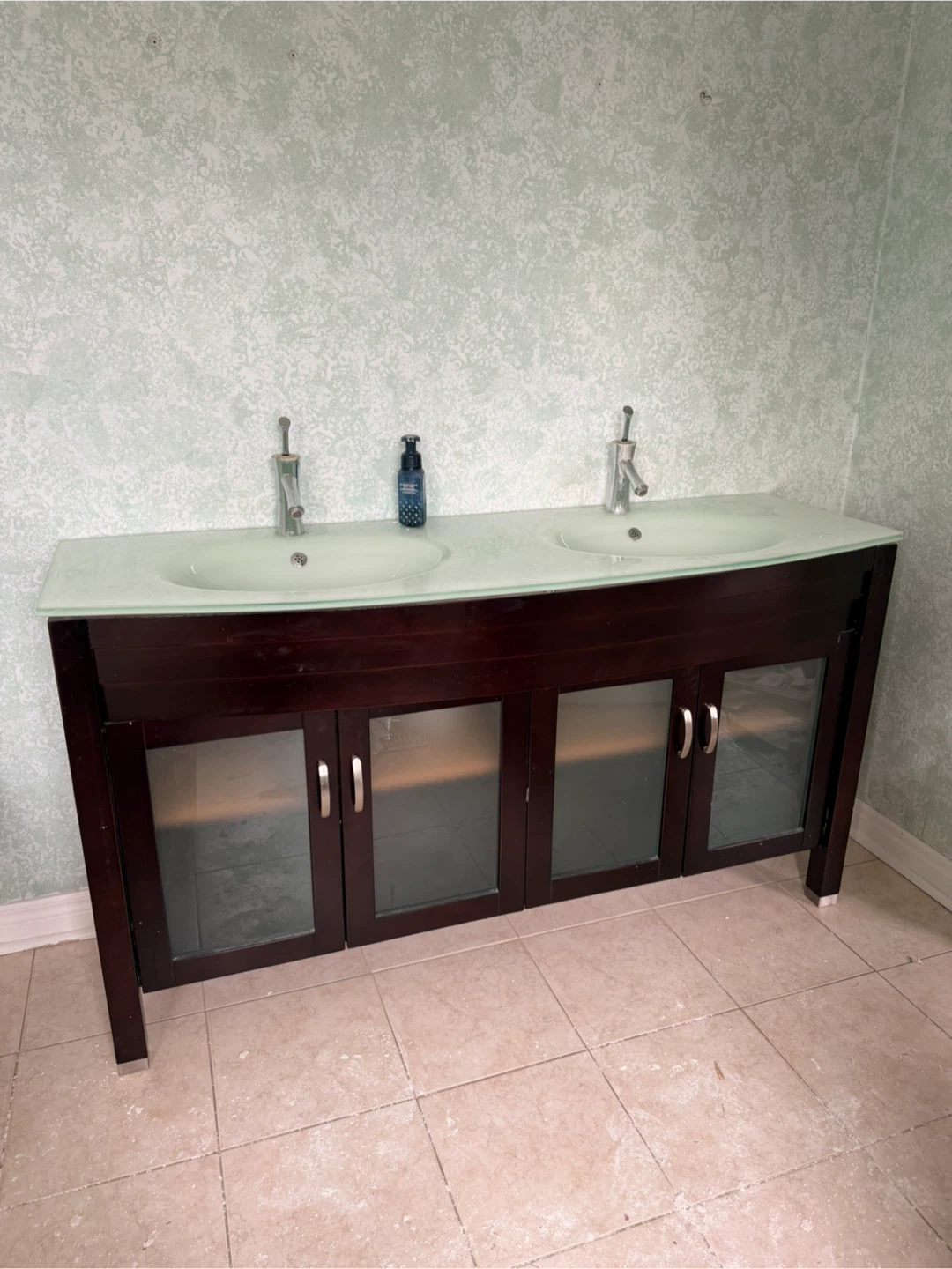 Double Sink Bathroom Vanity 52 inches length