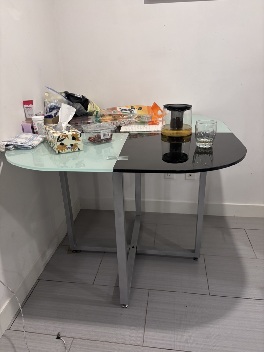 Glass Top Dining Table