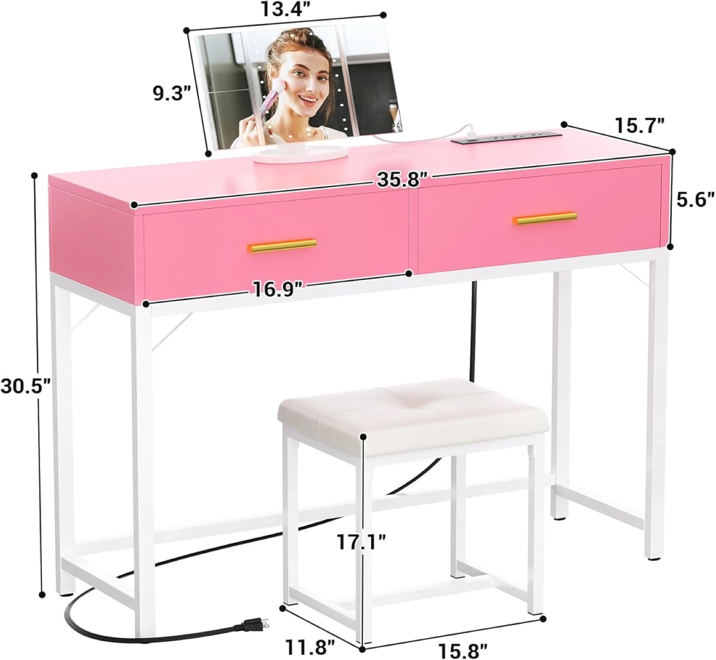 Cyklisio Vanity Desk with Stool - NEW - photo 5