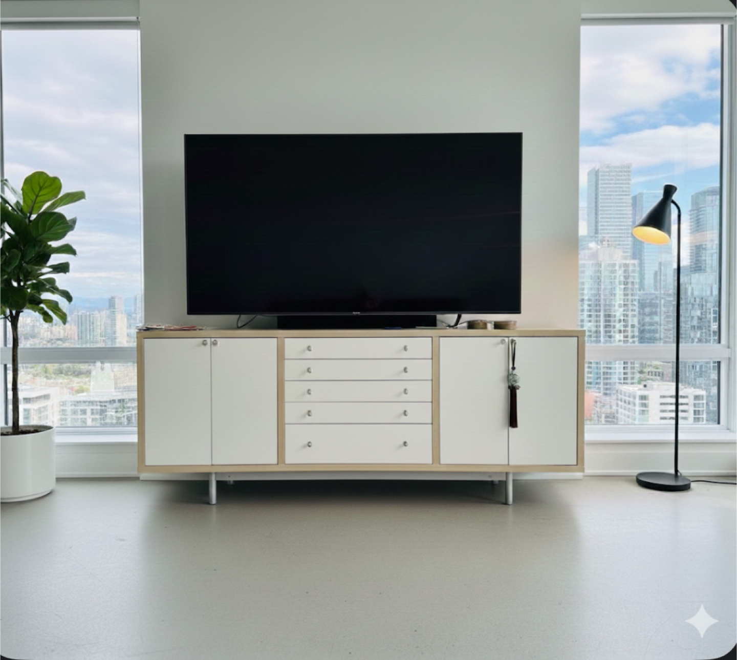 White TV Stand Cabinet