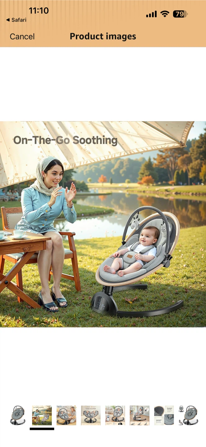 BIMUVA Baby Swing - Like New! - photo 4