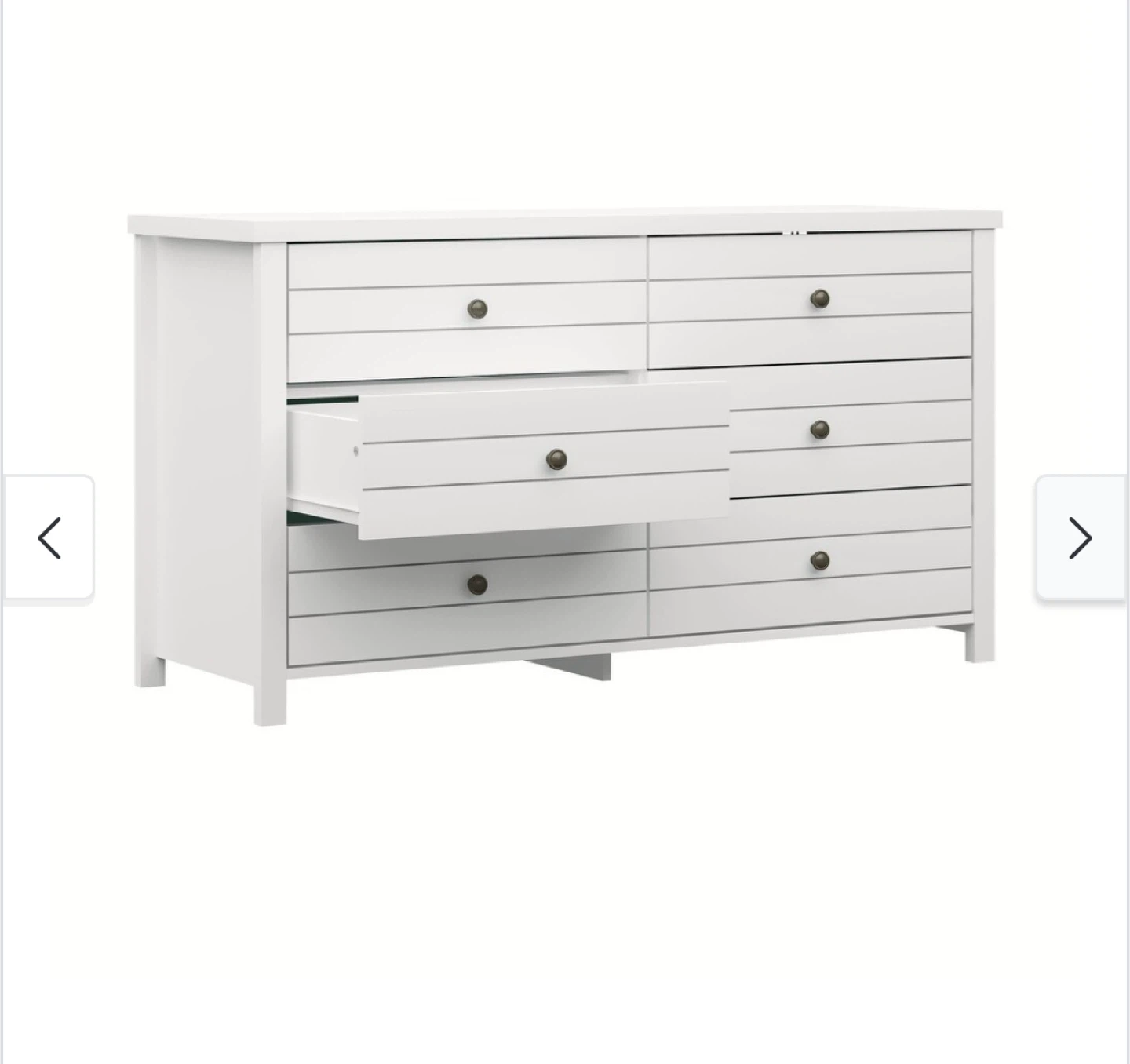 White 6-Drawer Dresser - photo 2