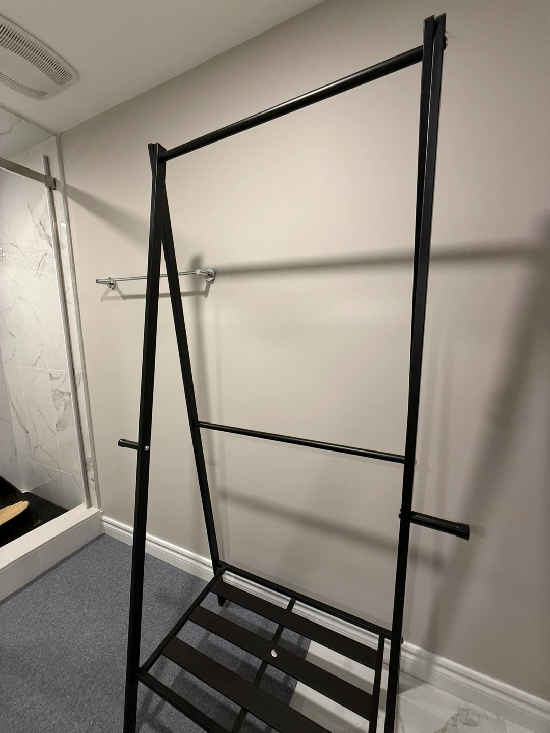 Black Metal Clothes Rack - photo 3