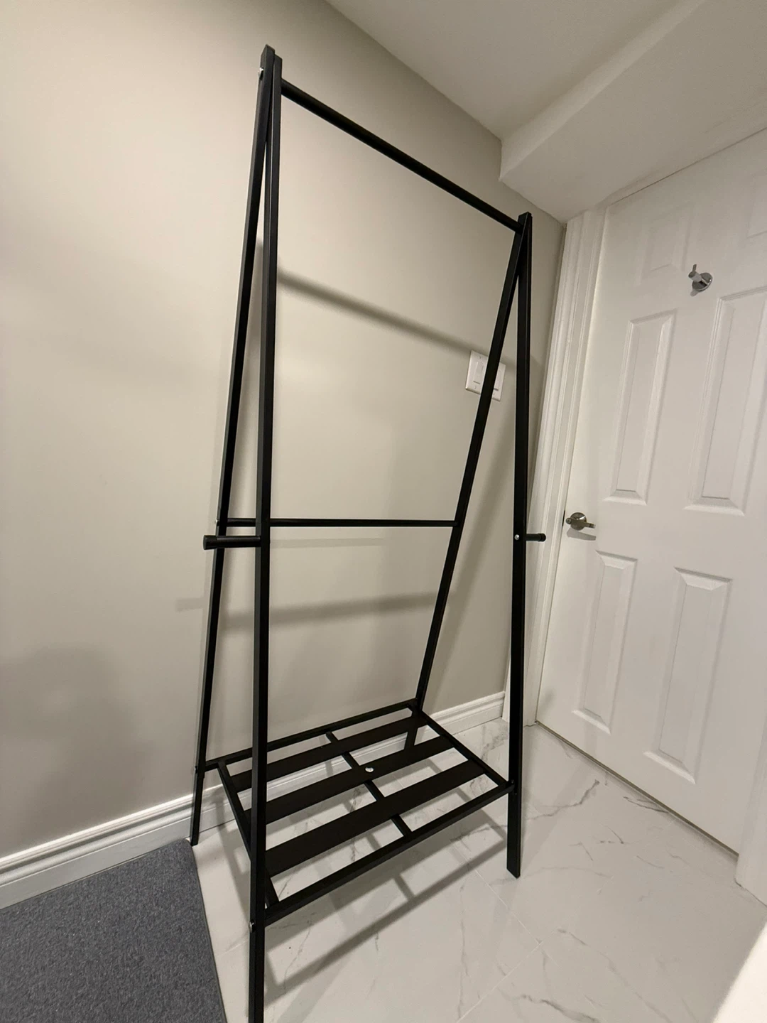 Black Metal Clothes Rack - photo 2