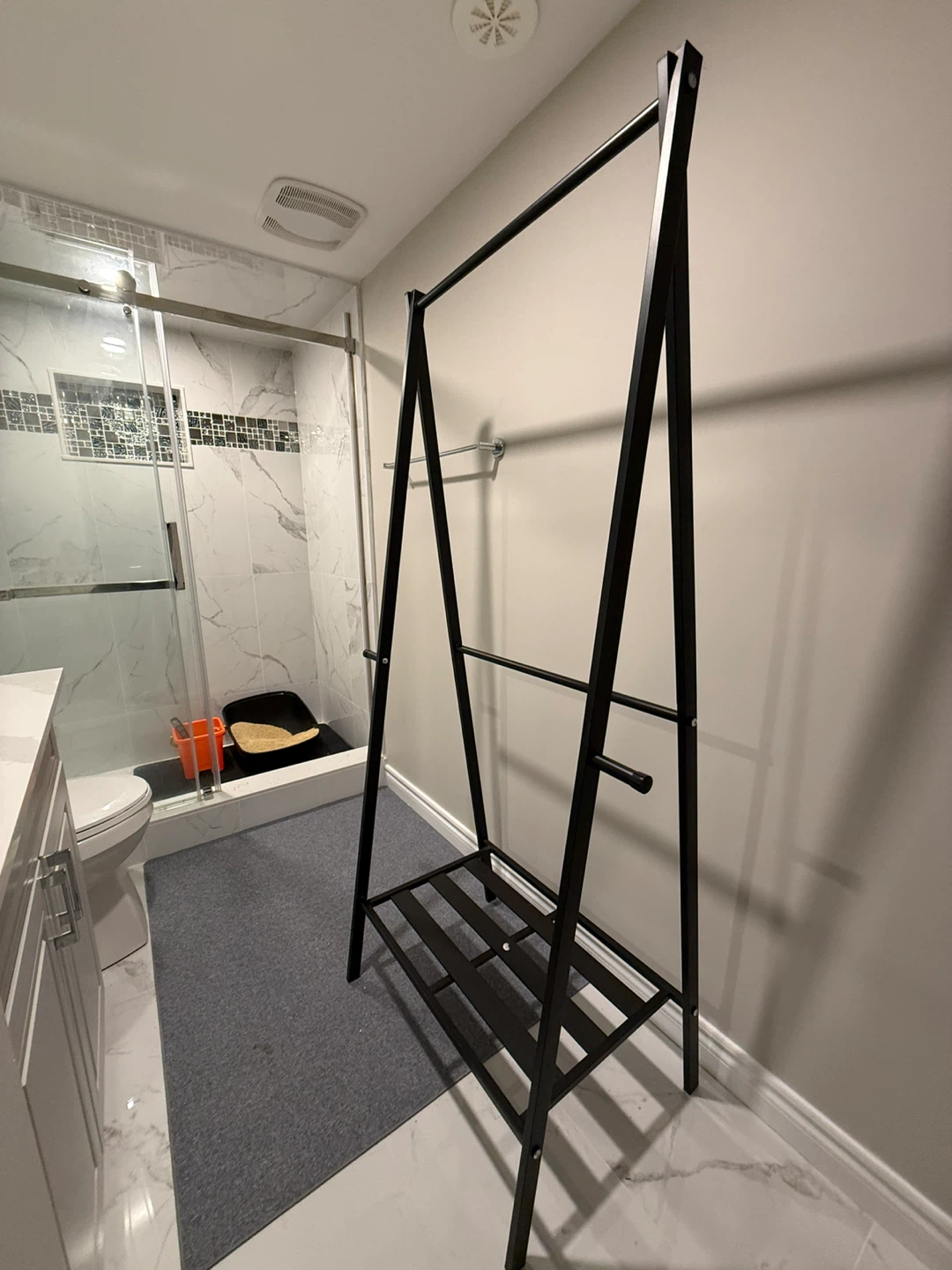Black Metal Clothes Rack - photo 4