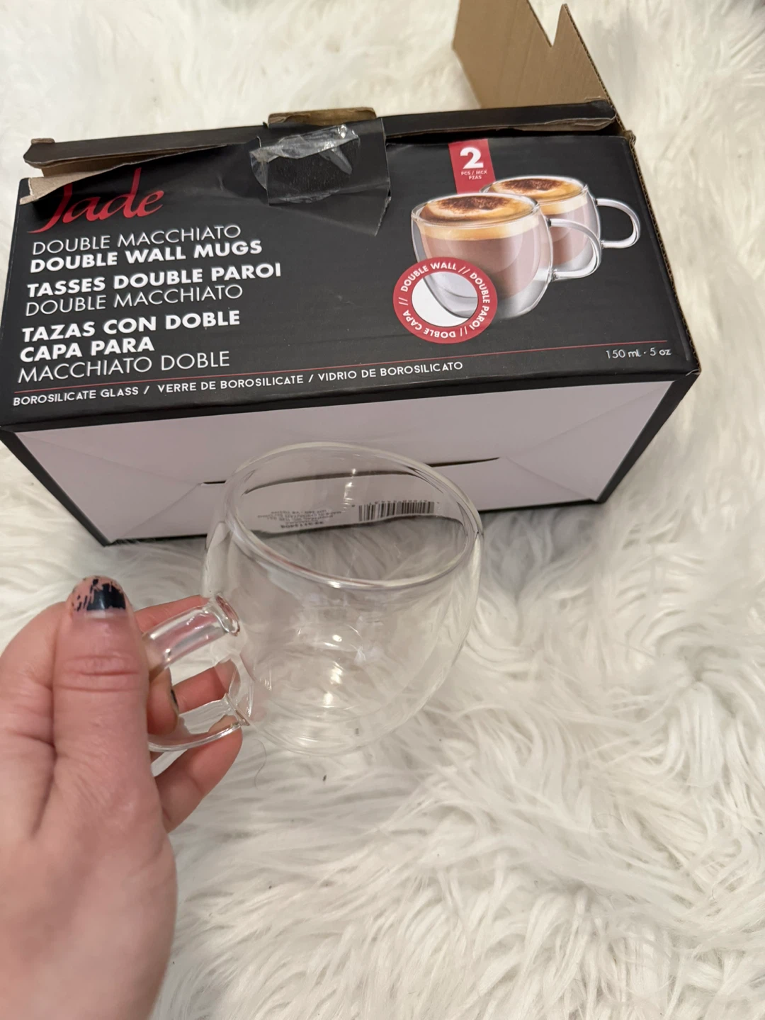 Jade Double Macchiato Double Wall Mugs, Set of 2 - photo 2