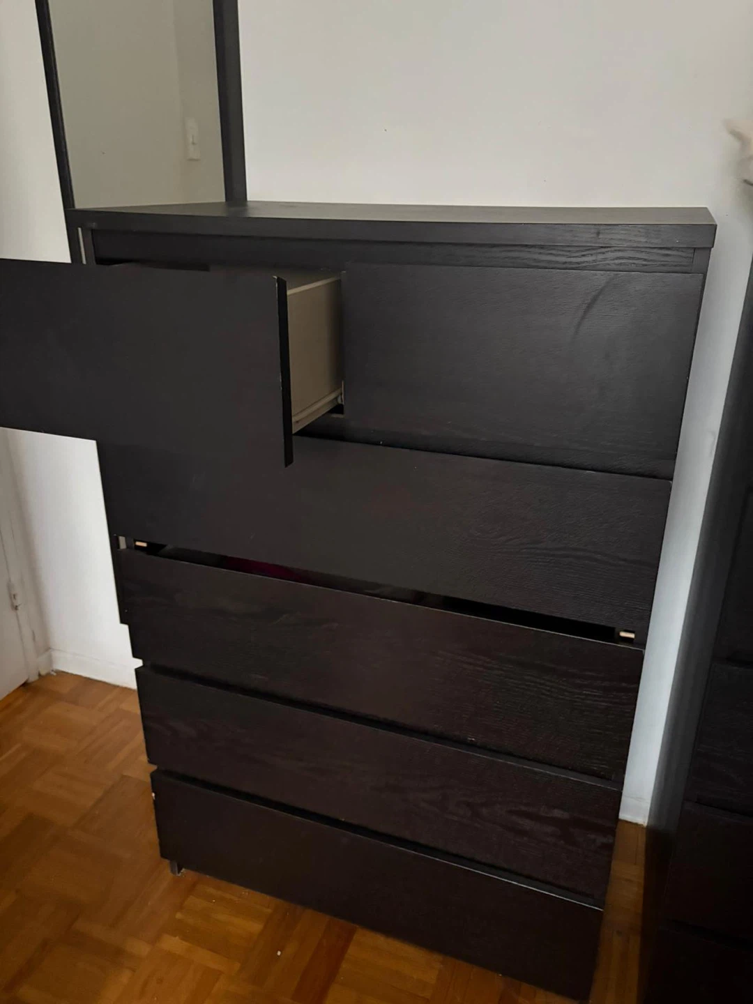 IKEA Hemnes Black-Brown 6-Drawer Dresser