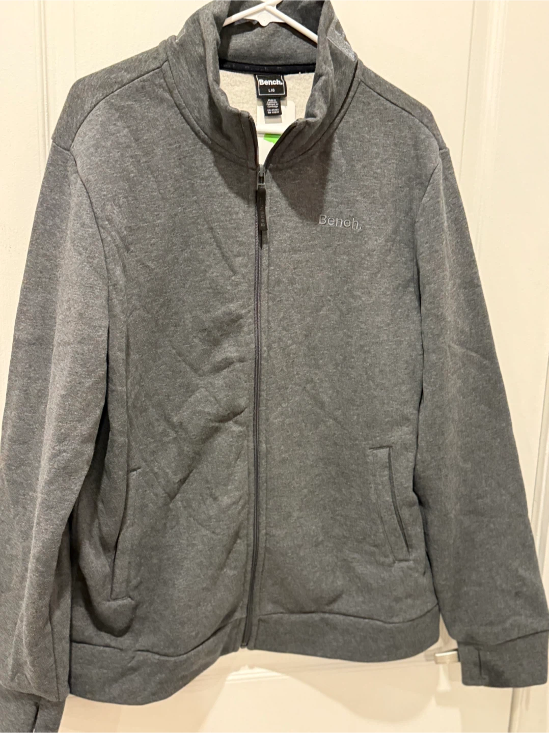 Bench. Gray Zip-Up Jacket - Size L/G