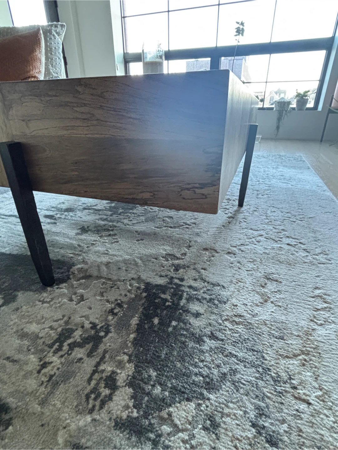 West Elm Industrial Wood Coffee Table - Square - photo 2