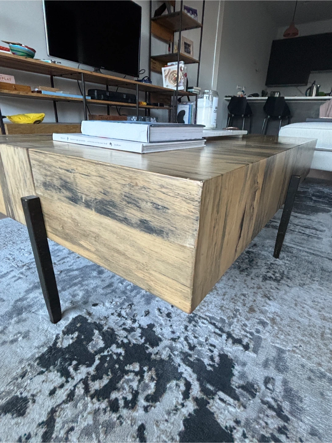 West Elm Industrial Wood Coffee Table - Square